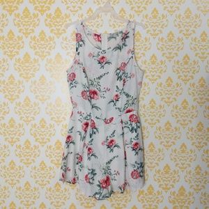 Charlotte Russe White Floral Romper S